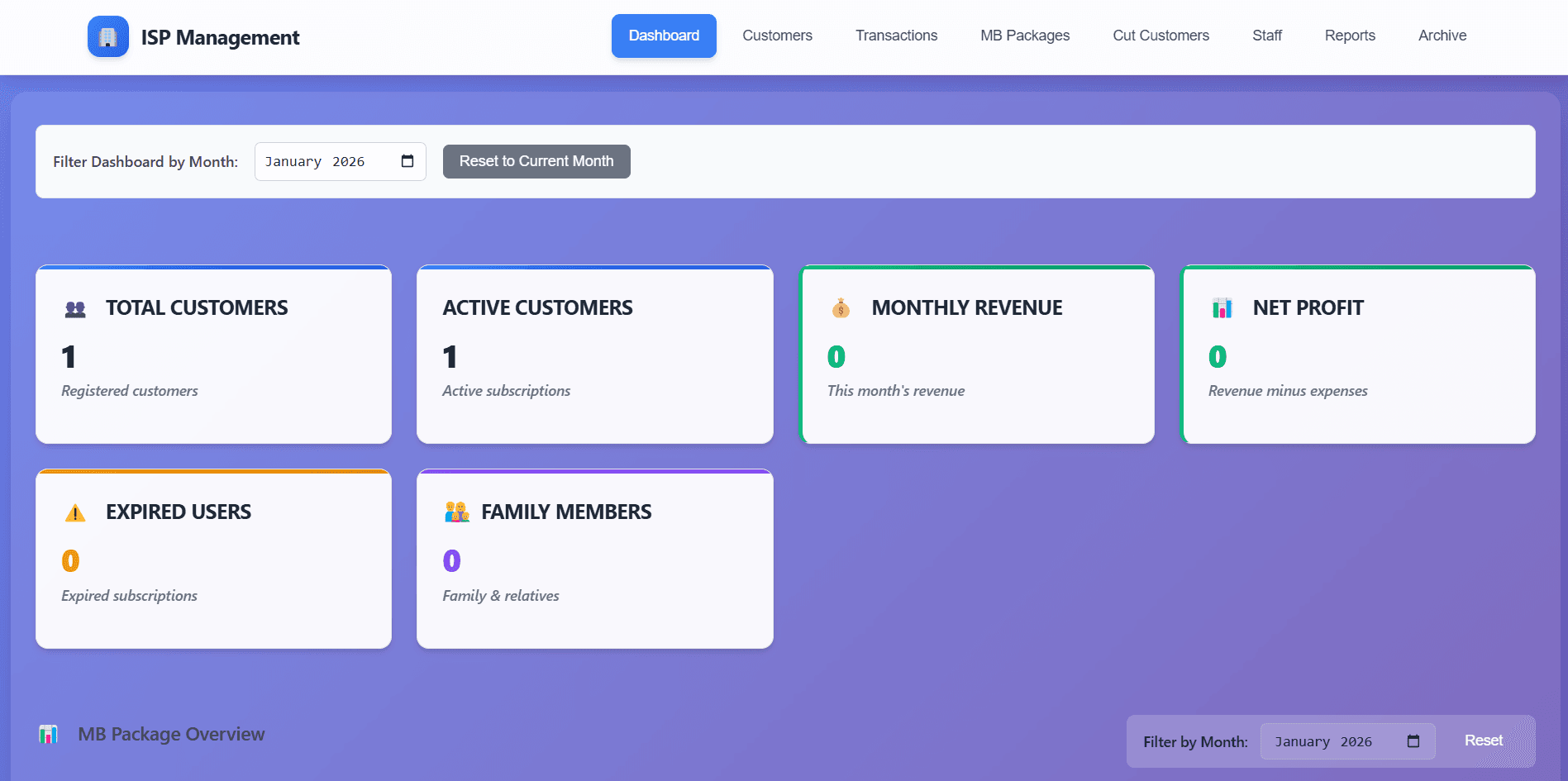 ISP Management System
